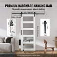 thumbnail image 4 of KFFKFF Barn Door Set, 32" x 84" Glass and Wood Sliding Barn Door, Operates Silently, Comes with 8-in-1 Ground Guide and Door Handle, Frosted Glass and Spruce Wood Panel, 4 of 9