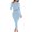 Light Blue, variant on Aueoeo Pajama Sets for Women 2 Piece, Women Sexy Two Piece Skirt Outfits Long Sleeve Crewneck Bodycon Ribbed Knitted Maxi Club Party Dress