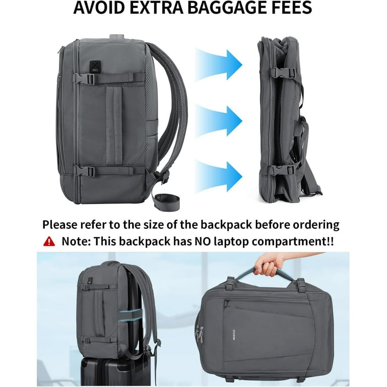 Travel Personal Item Backpack with Multiple Compartments Airline Approved Luggage Bag 25L Lightweight College Business Weekender Bag for Men & Women