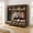 Brown, variant on HUAXINYUN Heavy Duty Metal Frame Portable Closet with Fabric Cover, 3 Storage compartments,3 Hanging Rods and 3 Drawers, Freestanding Armoire for Bedroom Apartment Storage, Gray.