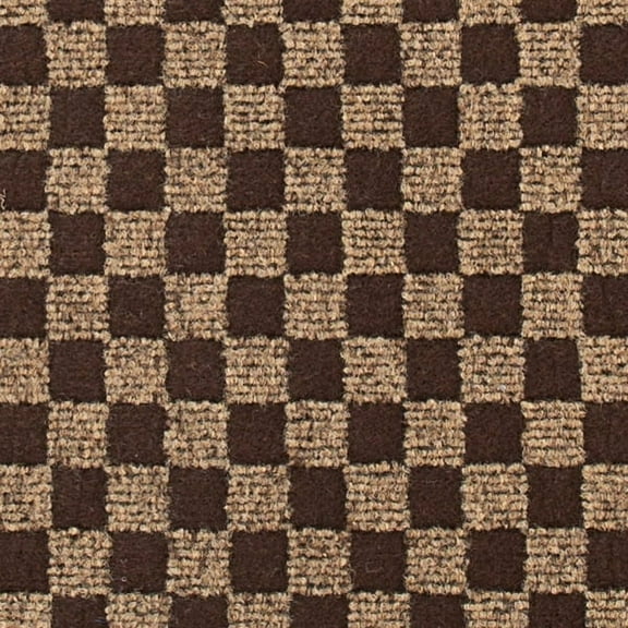 KOLOKO Garage Floor Carpet with Rubber Backing Heavy Duty Indoor Outdoor Thickened Non-Slip Utility Mat Resistant for Gym Patio Porch Basement, Checkred Brown, 4'x7' Roll