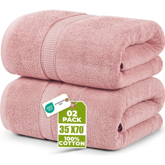 Utopia Towels - Luxurious Jumbo Bath Sheet 8 Piece - 600 GSM 35X70 Inches 100% Ring Spun Cotton - Highly Absorbent and Quick Dry Extra Large Bath Towel - Super Soft Hotel Quality Towel Lavender
