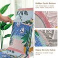thumbnail image 5 of Yayeee 4 Pack Dining Chair Covers Stretch Parson Chairs Slipcovers Seat Protector, Pink Seaside, 5 of 6
