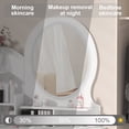 thumbnail image 6 of Aruwei Large Makeup Desk with Mirror, Vanity Desk with Storage Shelves, 4 Drawers, LED Light, Bedroom Dressing Table, 6 of 8