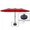 thumbnail image 6 of Abble 15x9 ft. Large Double Sided Rectangular Market Umbrella with Crank - Red, 6 of 6