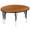 Oak, variant on Flash Furniture Emmy 2 Piece 47.5" Circle Wave Flexible Oak Thermal Laminate Activity Table Set - Height Adjustable Short Legs