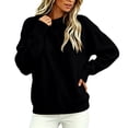 thumbnail image 3 of yillto Womens Fleece Sweatshirts Fuzzy Sherpa Long Sleeve Warm Soft Tops Crewneck Pullover Clothes, 3 of 6