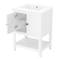 thumbnail image 6 of 24" White - Ceramic Sink with Three - hole Faucet Mount - Bathroom - Easy - to - assemble Vanity, 6 of 6