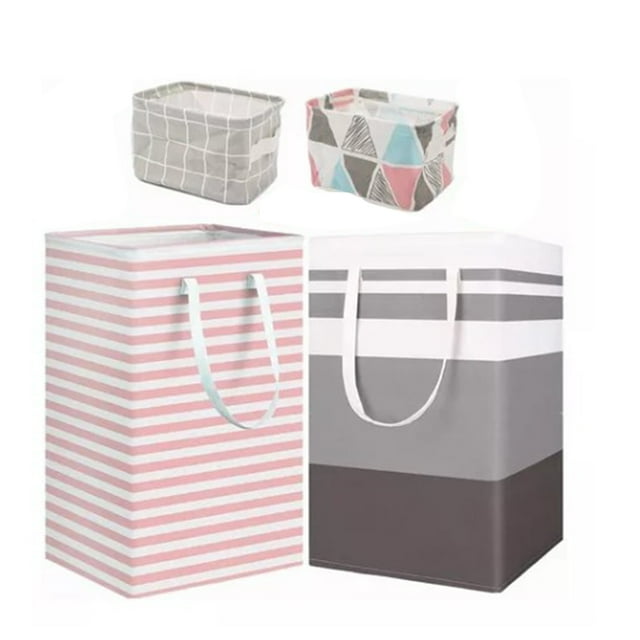 Bolsa de Almacenamiento de Tela, Almacenamiento Limpio de Almacenamiento de Tela Cestas plegables de Almacenamiento 4pcs Para Balcones