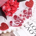 thumbnail image 3 of Uñas postizas adhesivas BMKKOT 24 piezas, almendra roja con corazones para San Valentín, 3 of 8