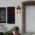 thumbnail image 2 of Solar & Electric Dual-Powered Outdoor Wall Light Black Waterproof Wall Lamp, Auto On/Off, Weatherproof for Garden, Patio, Porch (Installation Hardware Included), 2 of 8