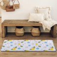 thumbnail image 4 of Pioneer Flower Floral Print Pattern Bathroom Rugs Mat, Non Slip Microfiber Bathroom Rug with Rubber Backing, Soft Mats for Bathroom Floor Tub Shower, 17"x47", 4 of 5