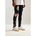 thumbnail image 2 of Embellish NYC Men's Urth All Over Paint Graphic Skinny Fit Black Denim Jeans (28, Black), 2 of 4