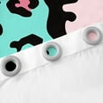 thumbnail image 5 of Pink Cheetah Print Curtains & Drapes Teal Animal Print 30%-50% Blackout Curtains, Safari Leopard Curtains Wild Cheetah Black Out Curtains, Skin Window Drapes, 5 of 6