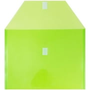 JAM Paper Plastic Hook & Loop Envelopes, Assorted Colors, 9.8x13, 12/Pack