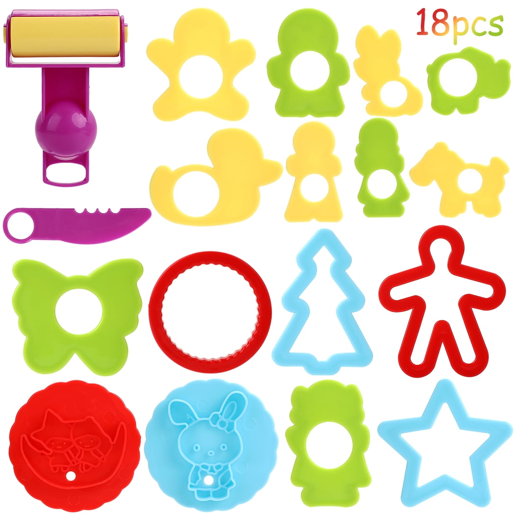 20pcs Dough Tools Durable Safe Colorful Molds Dough Tool Mold Play Toys for Home 
