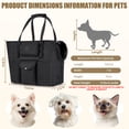 thumbnail image 2 of TSYKHAIA Portabebés para Perros: Bolso de Mano Portátil para Mascotas con Bolsillos y Correa de Seguridad, Bolso Transpirable para Cachorros de Gatos Pequeños y Medianos, 2 of 8