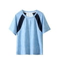 thumbnail image 2 of Frwgonr Little Boys T-shirts Kids Short Sleeve Tee Sport Summer Casual Tops 3-16 Years, Blue, 2 of 5