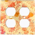 thumbnail image 3 of Metal Light Switch Plate Outlet Cover (Floral Yellow Wallpaper FLW002), 3 of 13