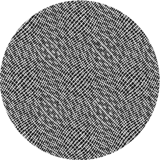 Ahgly Company Tapis d'Intérieur Lavables en Machine, Ronds, Transitionnels, Gris Platine Argenté, Ronds de 5 Pi