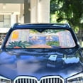thumbnail image 4 of Yayeee Car Windshield Sun Shade Universal Fit Front Visor Protector, Seaside Boat, 4 of 8