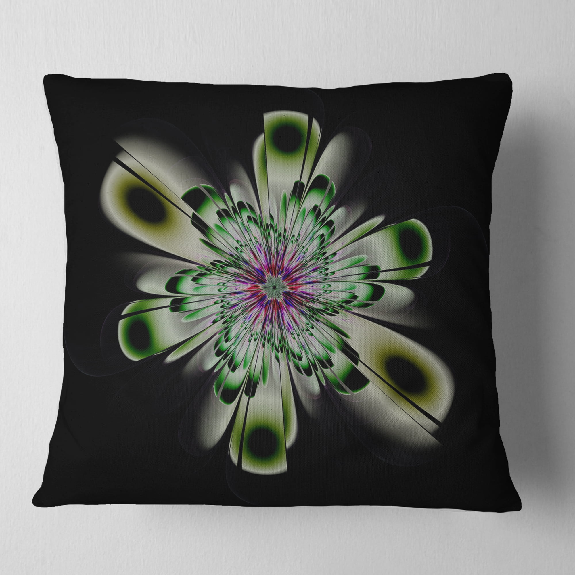 Designart 18" x 18" Green Polyester Throw Pillow