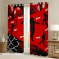 thumbnail image 2 of Erosebridal Bowling Player Curtains and Drapes (38x54), Ball Sports Lover 30%-50% Blackout Curtains for Bedroom, Geometry Stripes Decor, 2 of 6