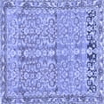 thumbnail image 1 of Ahgly Company Machine Washable Indoor Square Abstract Blue Contemporary Area Rugs, 7' Square, 1 of 4