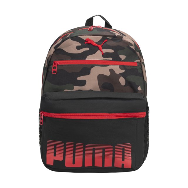 Mochila Puma Meridian para niños con 5 bolsillos abiertos y 4 exteriores
