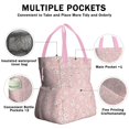 thumbnail image 3 of Pioneer Flower Floral Print Pattern Drawstring Lunch Bag Women - Drawstring Lunch Bag Insulated for Work Office - Stain-Resistant Large Lunchbags for Women with Multi-Pockets, 3 of 6