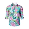 thumbnail image 3 of LTTVQM Hawaiian Shirt for Men Casual Long Sleeve Button Down Shirt Comfortable Collared Tshirts 2026 Summer Fashion Clothing Pink M, 3 of 4