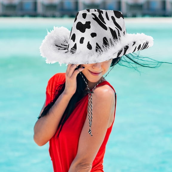 Cow Cowboy Hat Cowgirl Hat Cowboy Hat Women Accessories Wide brim Hats for Party