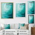 thumbnail image 4 of Designart "Tranquil Teal Moon I" Moon Canvas Wall Art, 4 of 7