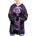 thumbnail image 3 of Kids Hooded Blanket Long Wearable Blanket Hoodie Oversized Hooded Sweater for Boys Girls with Big Pocket, 3 of 5