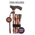 thumbnail image 5 of Bastón Switch Sticks para hombre o mujer, plegable y ajustable de 32 a 37 pulgadas, apto para FSA y HSA, color arce, 5 of 5