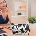 thumbnail image 2 of Unique Bargains Makeup Bag Cosmetic Travel Bag Organizer Bag Faux Leather Black White, 2 of 7