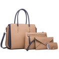 thumbnail image 5 of Conjunto de cuatro piezas de bloques de color de moda para mujer de nueva tendencia 2024, bolso compuesto, bandolera fresca, bolso de hombro y bolso de mano, 5 of 5