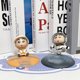 thumbnail image 2 of Figura pequeña de astronauta, soporte de planeta feliz, adorno de pequeño modelo nuevo, juguete para regalo de escritorio, 2 of 5