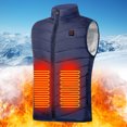 thumbnail image 3 of Unisex Electric Heated Jackets Windproof for Winter Sports Hiking (Blue 4XL), 3 of 7