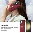 thumbnail image 4 of Feishell for Samsung S23 Ultra Wallet Case with Card Holder, 360?Rotation Ring Holder Kickstand, Premium PU Leather RFID Blocking Card Pocket Protective Cover for Samsung Galaxy S23 Ultra, Red, 4 of 6