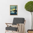 thumbnail image 2 of Scottish Harbour Fishing Boats Lighthouse Modern Artwork Framed Wall Art Print A4, 2 of 4