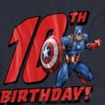 thumbnail image 3 of Captain America T-Shirt d'Anniversaire 10 Ans pour Femmes, 3 of 6
