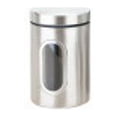 thumbnail image 2 of Kitchen Canister Stainless Steel Grain Storage Container Visible Tea Coffee Jar with Lid  Red, 2 of 10