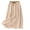 Beige #02, variant on Women's Cotton Linen Skirt with Pockets Summer Beach Solid Color Elastic Waist Midi Skirt Comfortable Drawstring Slit Hem Long Skirts L