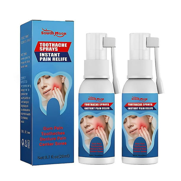 2pcs Remedies Spray para dientes y encías, aerosoles instantáneos para aliviar el dolor de muelas