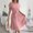 Rose, variante sur Mefallenssiah Mode Femmes Décontracté Col Rond Imprimé Robe à Manches Courtes Été Robes Bandage