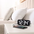 thumbnail image 5 of La Crosse Technology Black Insta-Set Digital LED Alarm Clock with Bluetooth Technology, 617-714, 5 of 7