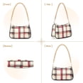 thumbnail image 7 of FORMRS Womens Shoulder Bag with Chain Strap Clutch Purse Cute Tote Handbag, Red Tartan, 7 of 7