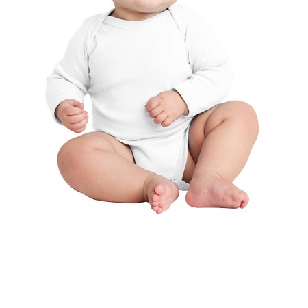 

Mafoose Infant Long Sleeve Baby Rib Bodysuit White 6M