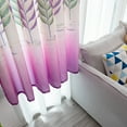 thumbnail image 2 of HDWUEN Sheer Window Curtains with Leaves Blackout Bathroom Living Room Curtain Window Voile Drape Valance 1 Panel Pink, 2 of 9